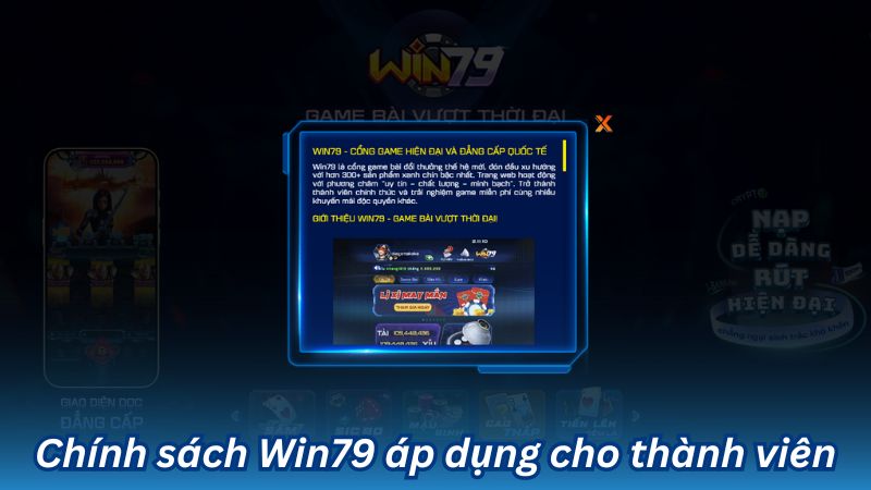 Chính sách Win79 áp dụng cho thành viên